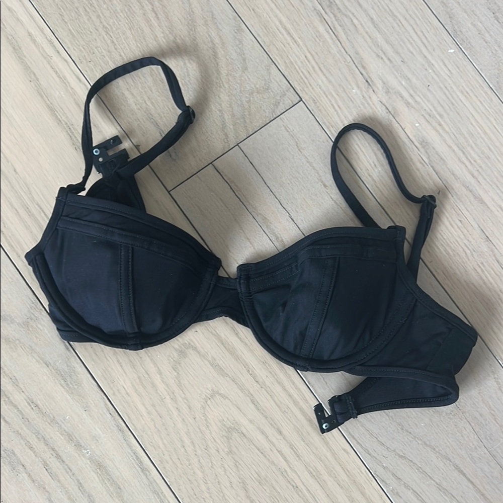 Zimmermann Elegant Black Underwire swim top never worn